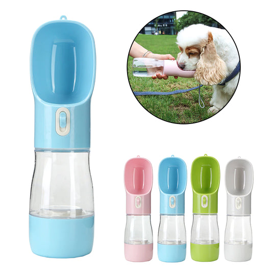 2 in 1 Portable Water Bottle Feeder for Dogs Cats